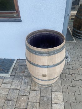 Preview: Holzfass 225 Liter abgeschliffen , Wasserfass - Regentonne